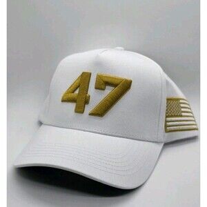 Authentic Limited Charlie Kirk Hat Gold  47 Trump Turning Point USA Ships ASAP